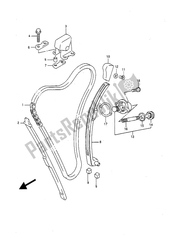 Tutte le parti per il Catena A Camme del Suzuki GSX R 1100 1992