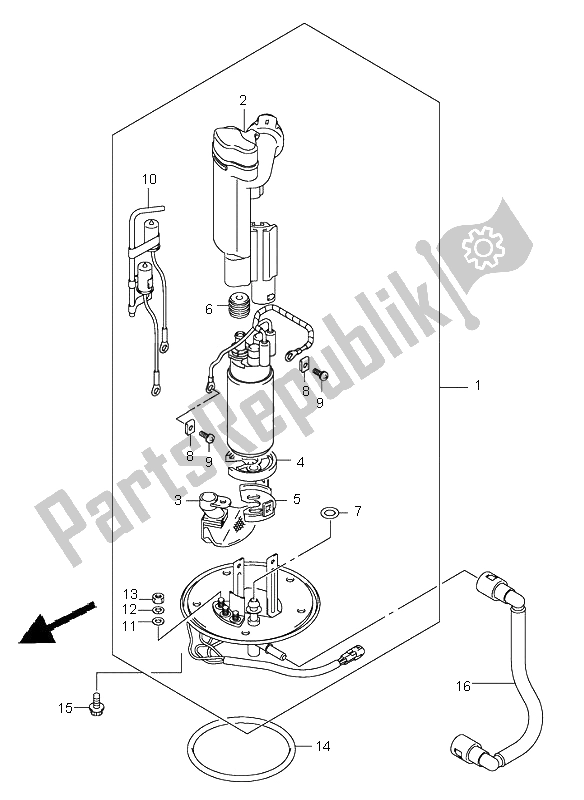 Todas as partes de Bomba De Combustivel do Suzuki SV 650 NS 2006