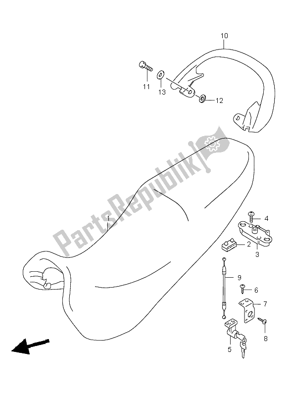 Wszystkie części do Siedzenie Suzuki GSX 600F 2000