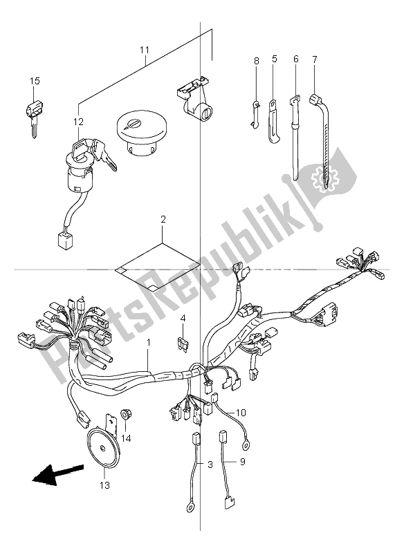 All parts for the Wiring Harness of the Suzuki TR 50S Street Magic 1999