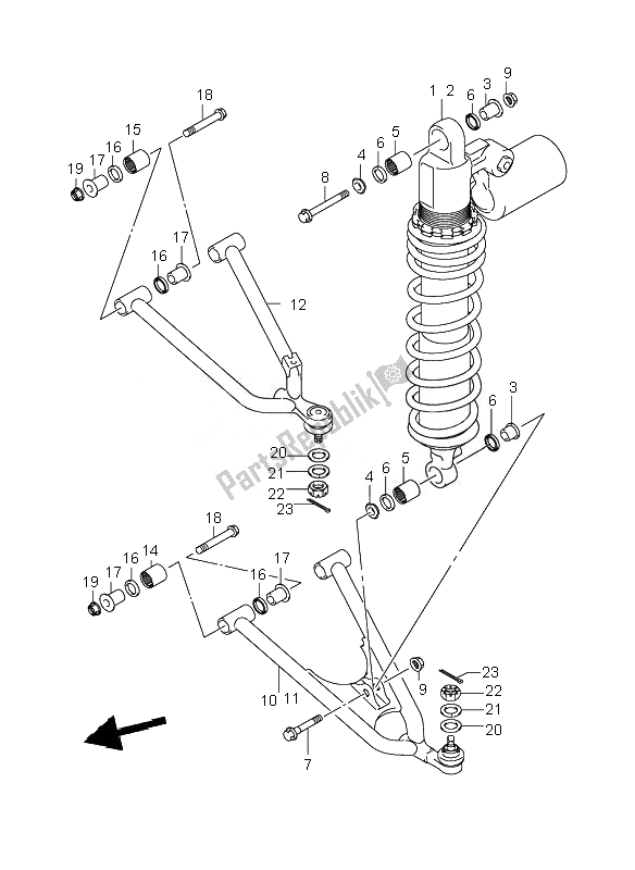 Todas las partes para Suspensión De Brazo de Suzuki LT R 450 Quadracer 2007