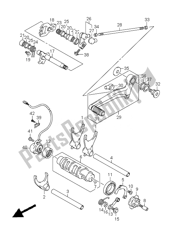 Alle onderdelen voor de Schakelen van de Suzuki GSX 1300 BKA B King 2010