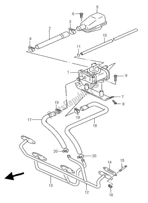 Tutte le parti per il Seconda Aria (e18) del Suzuki GSX 750 1998