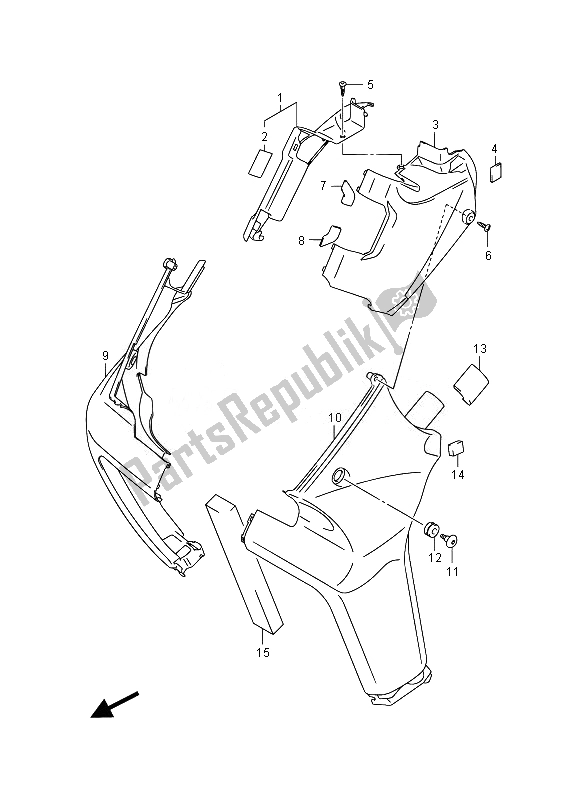 All parts for the Frame Head Cover (vzr1800 E02) of the Suzuki VZR 1800 M Intruder 2014