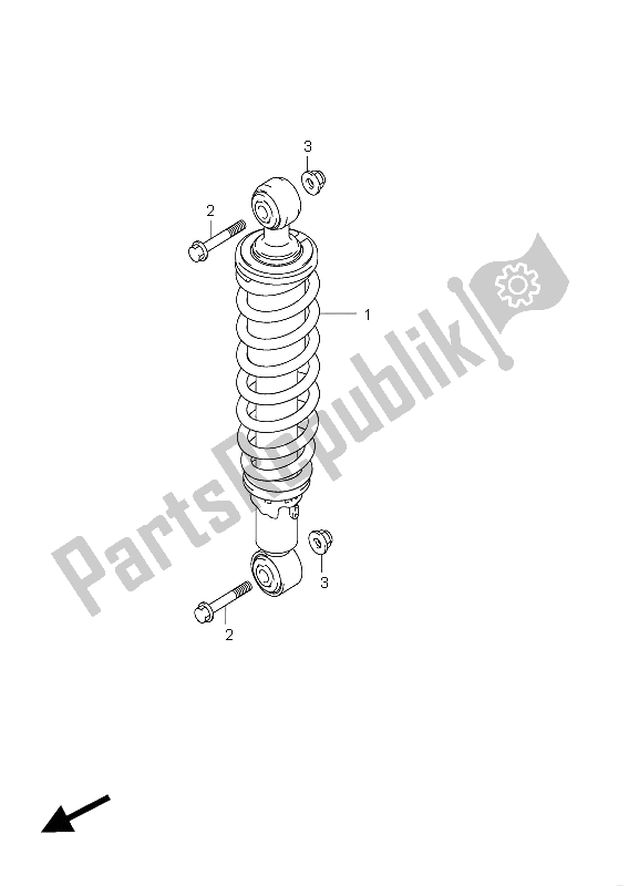 All parts for the Rear Shock Absorber of the Suzuki LT A 750X Kingquad AXI 4X4 Limited 2008