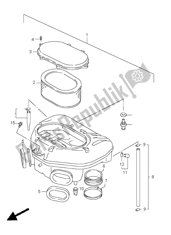 Tutte le parti per il Filtro Dell'aria del Suzuki GSX R 600 1997