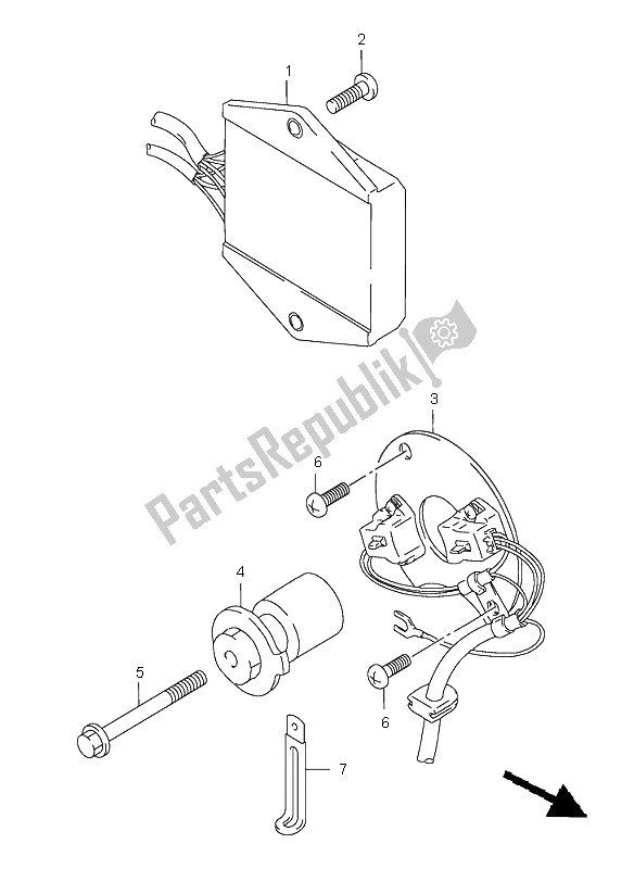 Toutes les pièces pour le Générateur De Signal du Suzuki GS 500E 2000