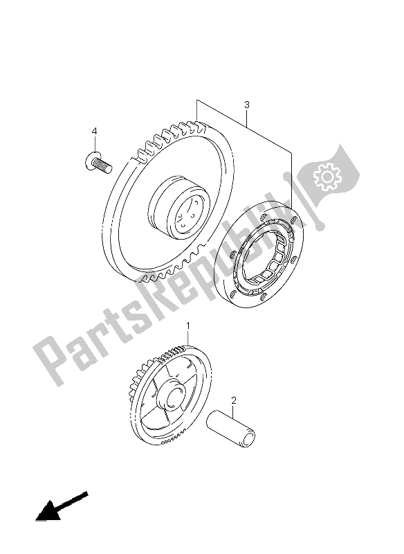 Todas las partes para Embrague De Arranque de Suzuki GSF 1250A Bandit 2011