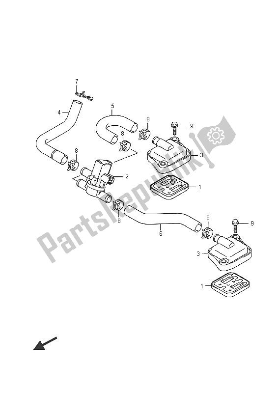 All parts for the 2nd Air of the Suzuki GSR 750A 2016