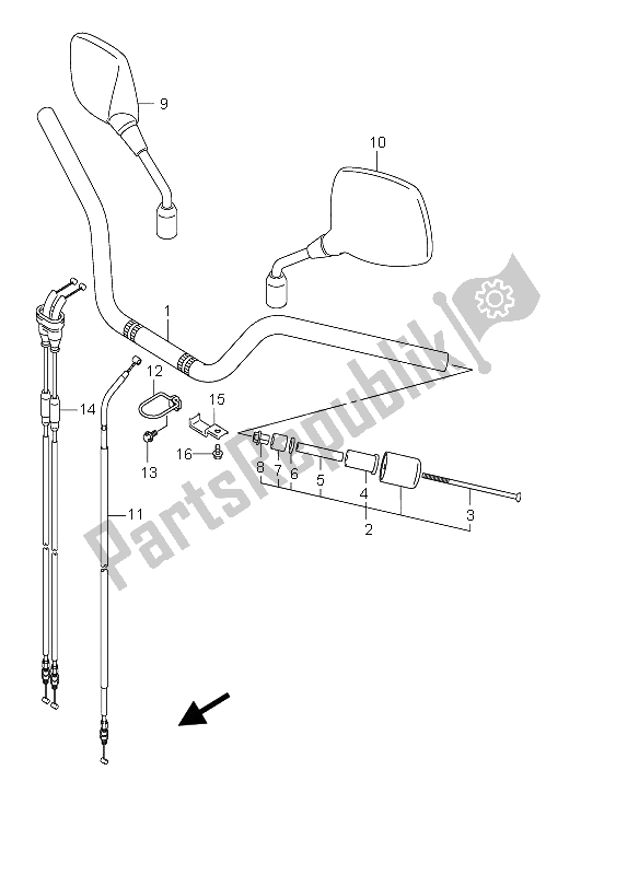 All parts for the Handlebar of the Suzuki DL 650 V Strom 2005