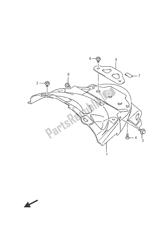 All parts for the Rear Fender Extension of the Suzuki VZR 1800 BZ M Intruder 2016