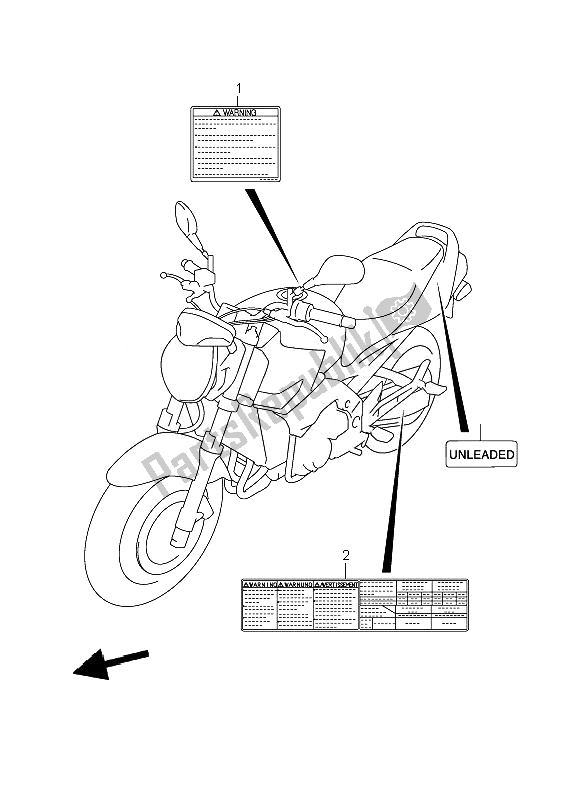 All parts for the Label of the Suzuki GSR 600A 2010