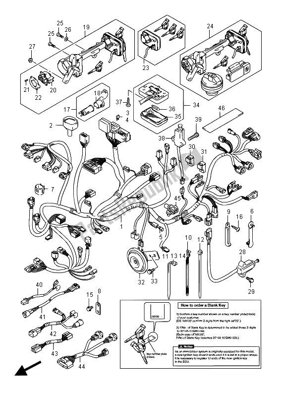 Todas las partes para Mazo De Cables (an400a E02) de Suzuki Burgman AN 400 AZA 2015