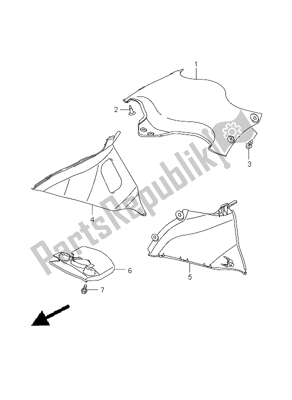 All parts for the Inner Cover of the Suzuki GSX R 600 2008