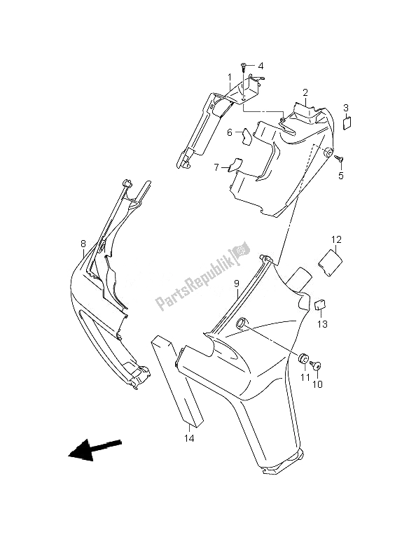 All parts for the Frame Head Cover (vzr1800z-zuf) of the Suzuki VZR 1800 Rnzr M Intruder 2010