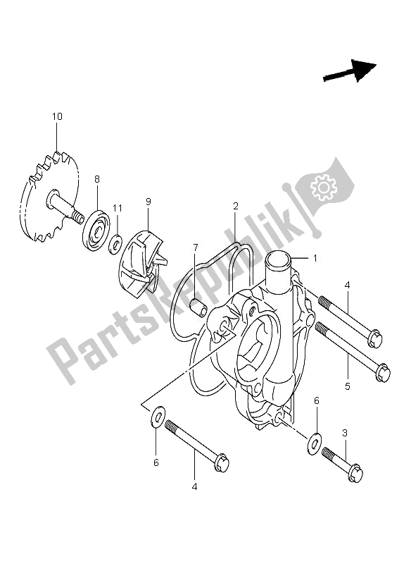 Wszystkie części do Pompa Wodna Suzuki RM Z 450Z 2007