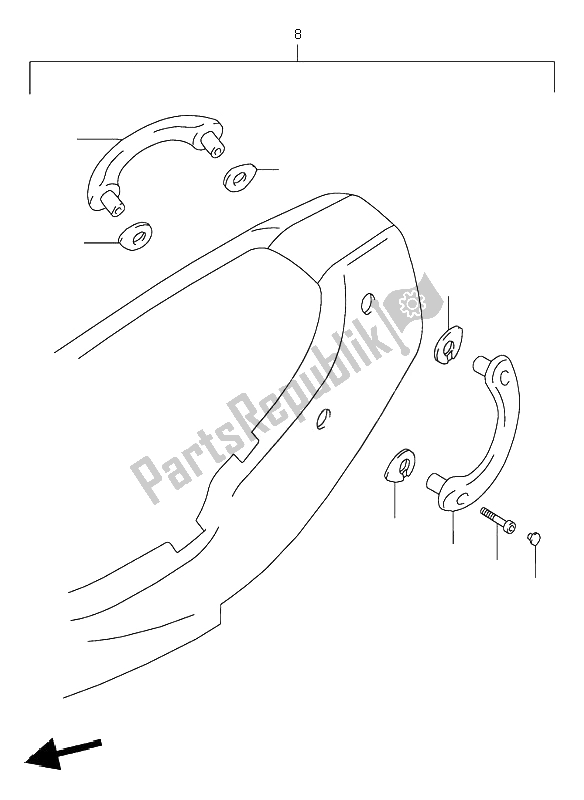 All parts for the Rider Handle of the Suzuki GSF 600N Bandit 1997