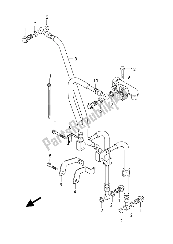 Tutte le parti per il Tubo Del Freno del Suzuki UH 125 Burgman 2009