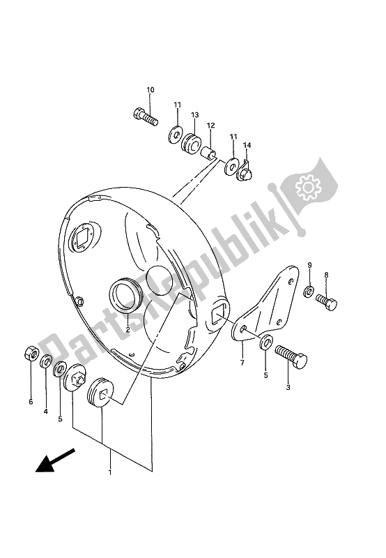 Toutes les pièces pour le Boîtier De Phare du Suzuki GSX 1100G 1991