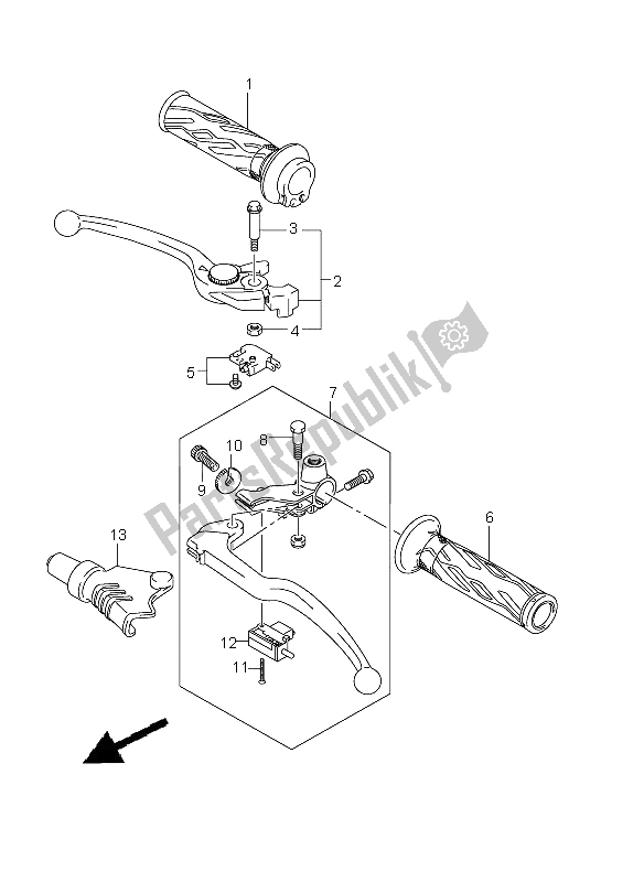 Todas as partes de Alavanca De Manivela do Suzuki GSR 750 2011