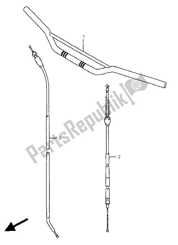 All parts for the Handlebar of the Suzuki RM 250 1999