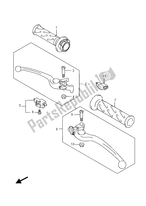 Toutes les pièces pour le Levier De Poignée du Suzuki GSX 1250 FA 2015