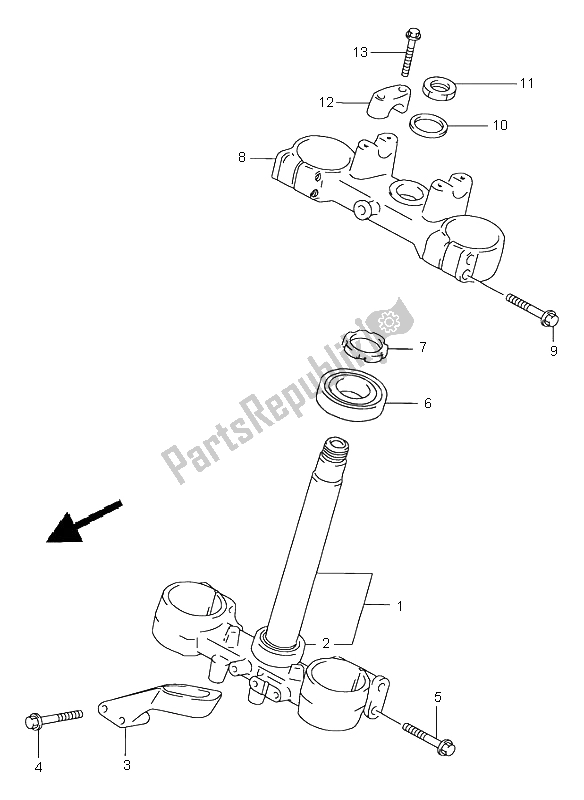Wszystkie części do Mostek Kierownicy Suzuki RM 125 1999