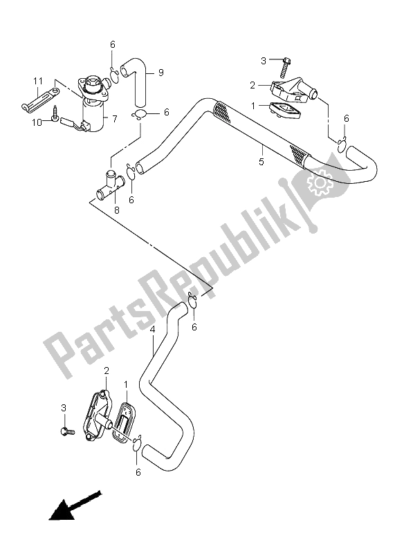 All parts for the 2nd Air of the Suzuki SV 650 NS 2004