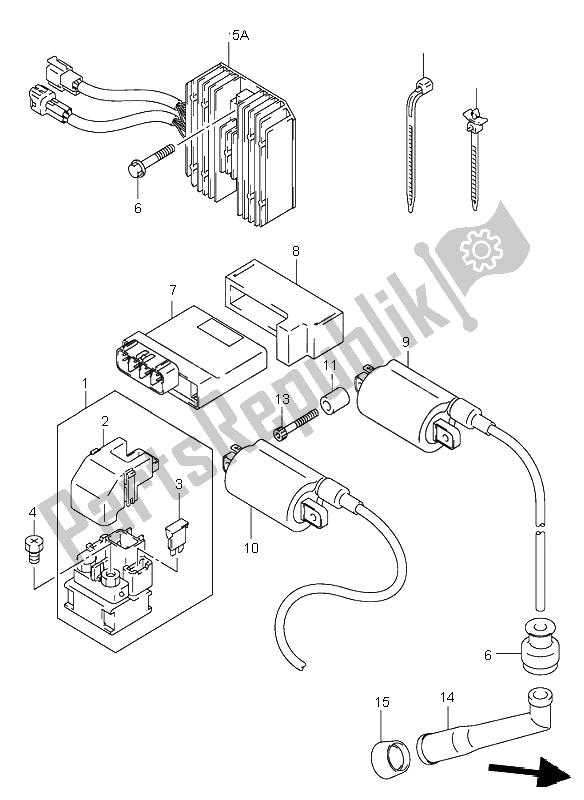 All parts for the Electrical of the Suzuki VL 800Z Volusia 2003