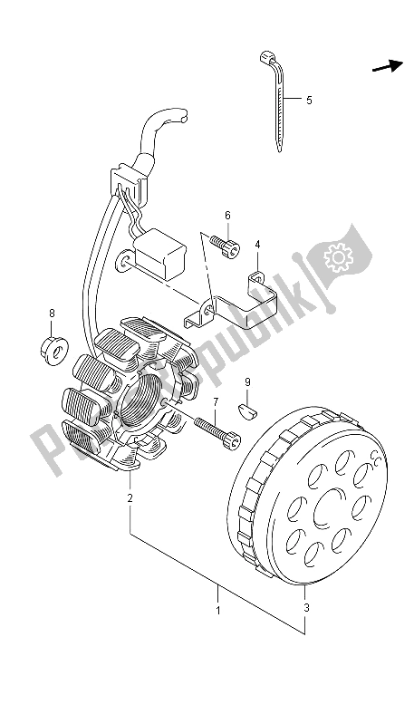 Alle onderdelen voor de Magneto van de Suzuki RM Z 450 2011