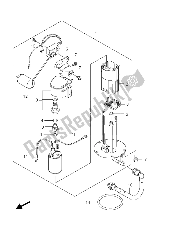 Todas as partes de Bomba De Combustivel do Suzuki GSX R 1000 2012