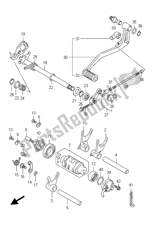 Todas las partes para Cambio De Marchas de Suzuki SFV 650A Gladius 2012