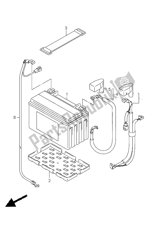 Toutes les pièces pour le Batterie du Suzuki GSX 650F 2008