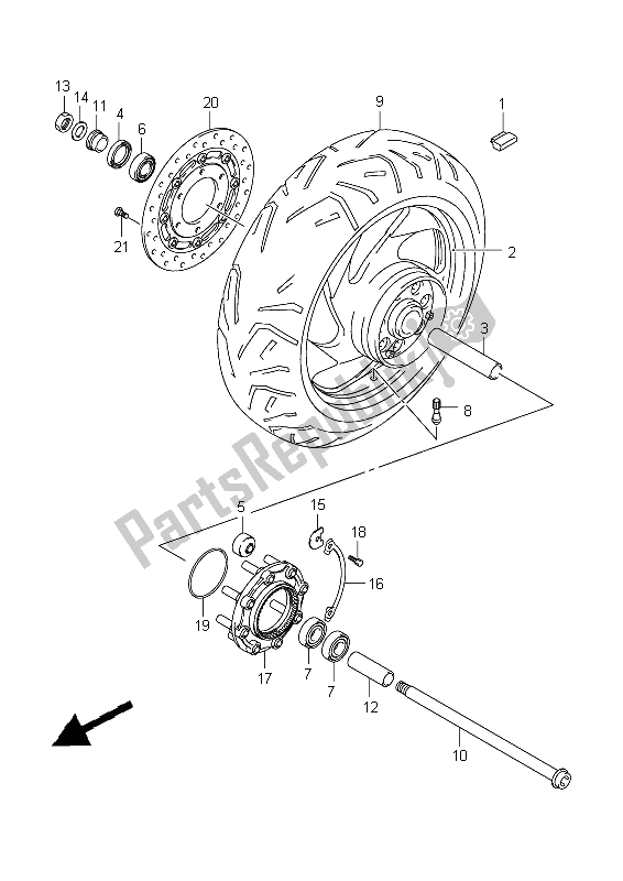 Wszystkie części do Tylne Ko? O Suzuki VZ 1500 Intruder 2009