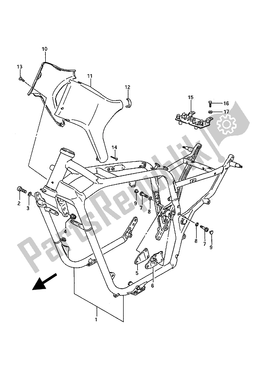 Todas las partes para Marco de Suzuki VS 1400 Glpf Intruder 1992