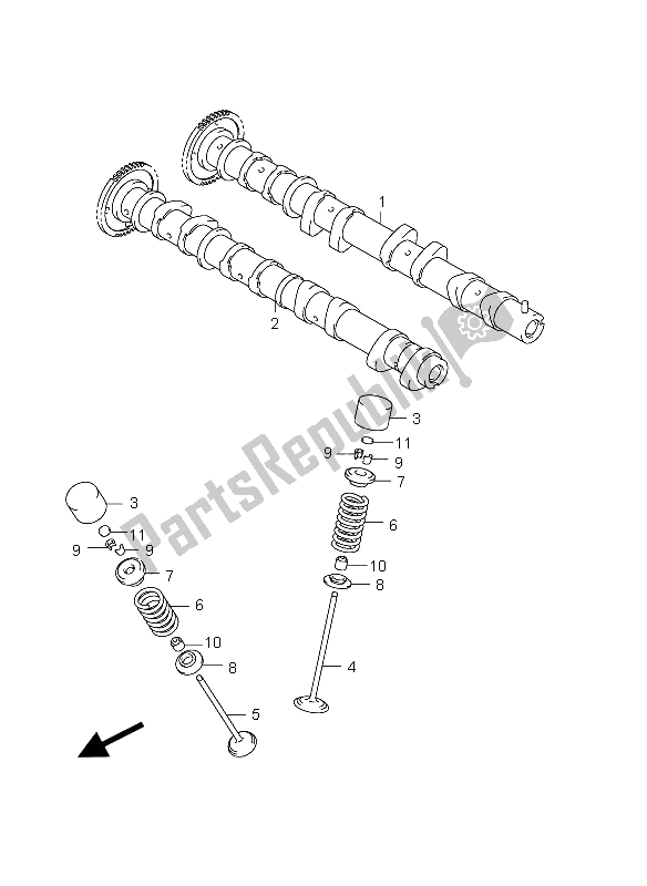 All parts for the Camshaft & Valve of the Suzuki GSX R 1000 2012