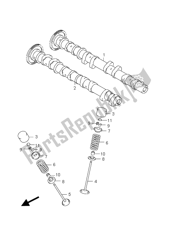 All parts for the Camshaft & Valve of the Suzuki GSX R 1000 2012