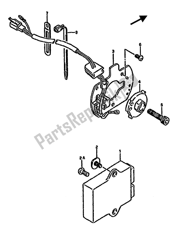 All parts for the Signal Generator of the Suzuki GSX 750F 1993