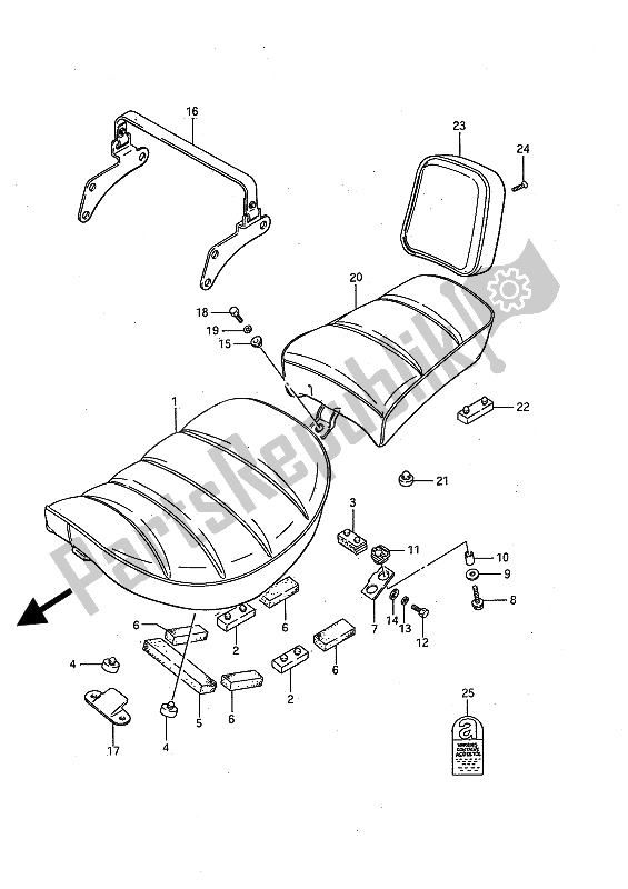 Toutes les pièces pour le Siège du Suzuki LS 650P Savage 1994