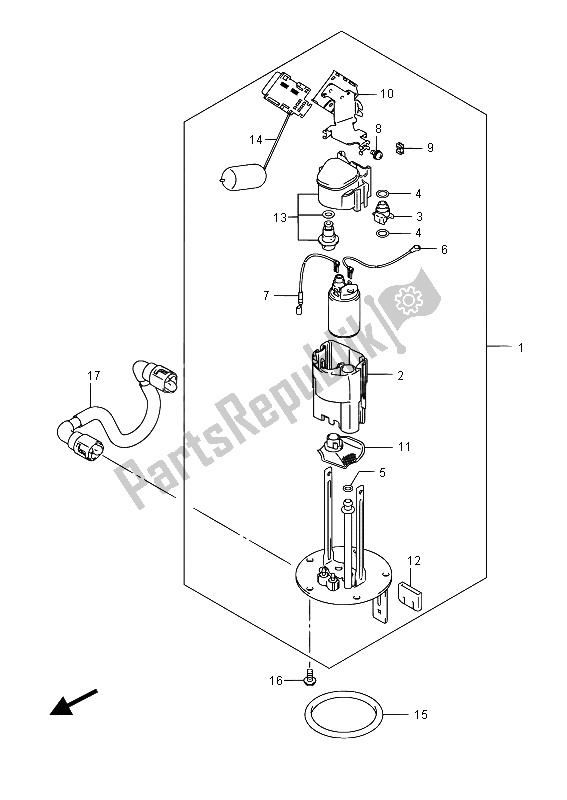 Toutes les pièces pour le Pompe à Essence du Suzuki GSR 750A 2015