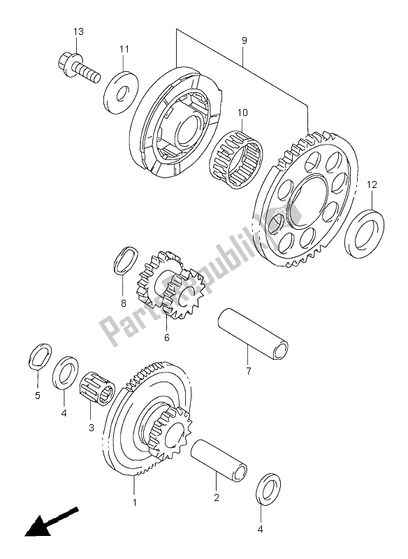 Tutte le parti per il Frizione Di Avviamento del Suzuki GSX R 600 1997