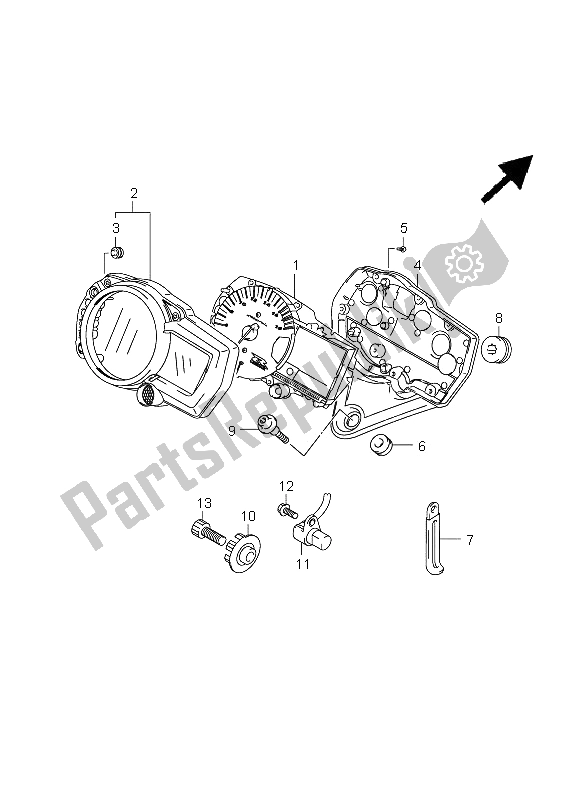 Todas as partes de Velocímetro do Suzuki GSX R 600 2008