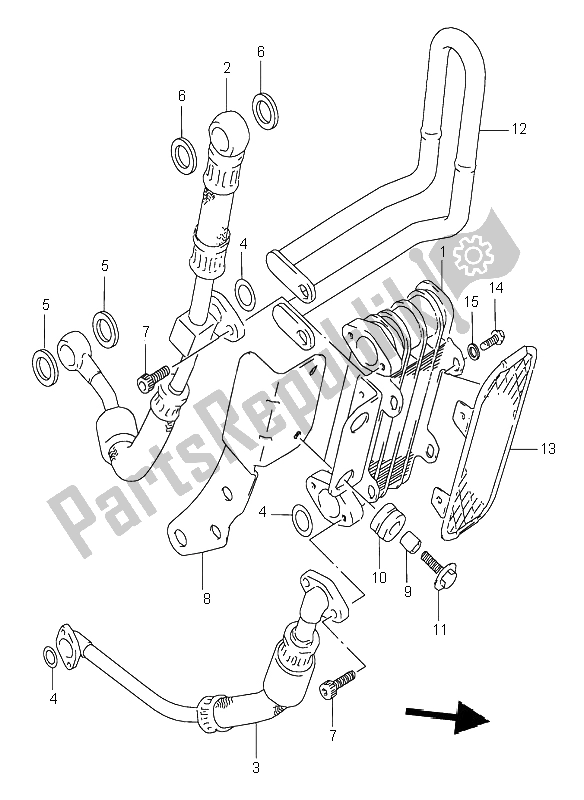 Tutte le parti per il Radiatore Dell'olio del Suzuki DR 350 SE 1998