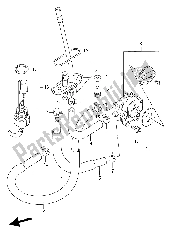 Tutte le parti per il Rubinetto Del Carburante del Suzuki RF 900R 1995