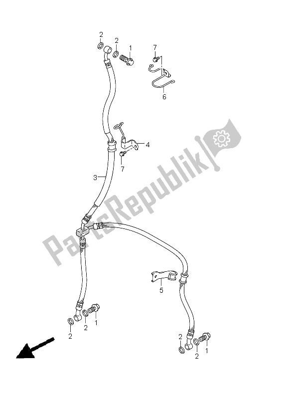 All parts for the Front Brake Hose (dl650ue E19) of the Suzuki DL 650A V Strom 2011