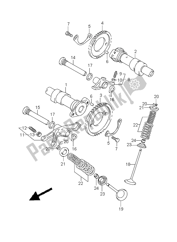 Tutte le parti per il Albero A Camme E Valvola del Suzuki VZ 800 Marauder 2006