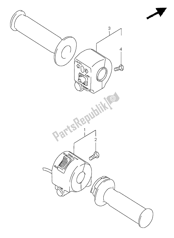 Todas las partes para Interruptor De La Manija de Suzuki GN 250E 1998