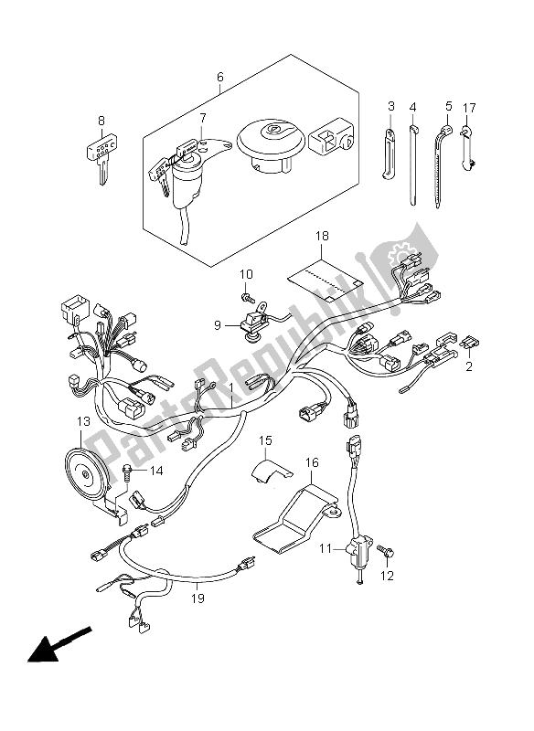 Wszystkie części do Wi? Zka Przewodów Suzuki DR Z 400S 2008