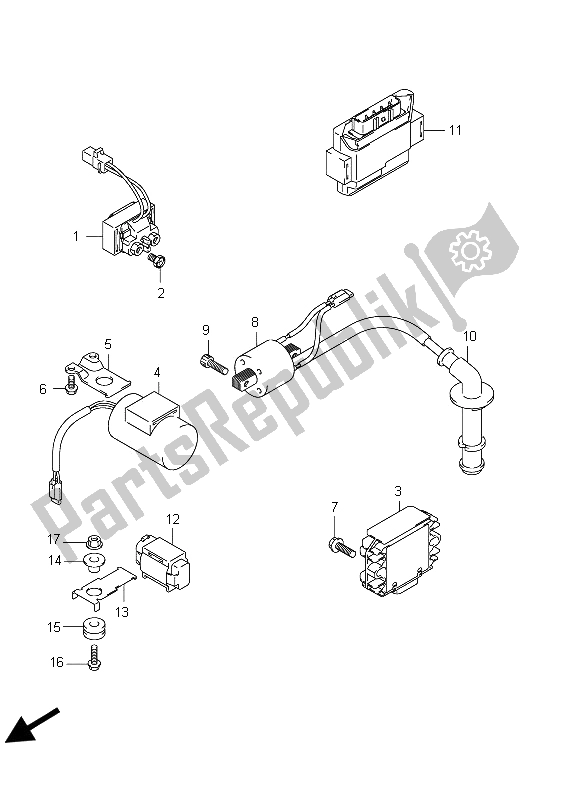 All parts for the Electrical of the Suzuki RMX 450Z 2012
