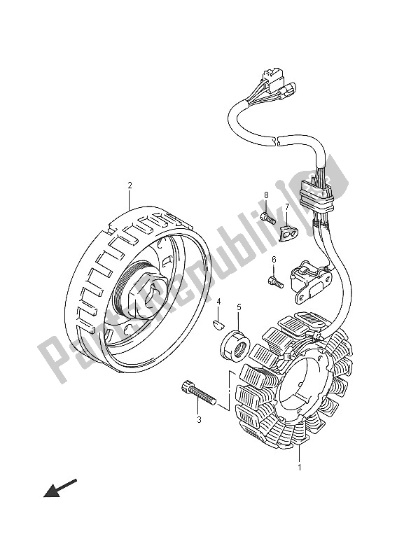 Toutes les pièces pour le Magnéto du Suzuki LT A 750 XPZ Kingquad AXI 4X4 2016